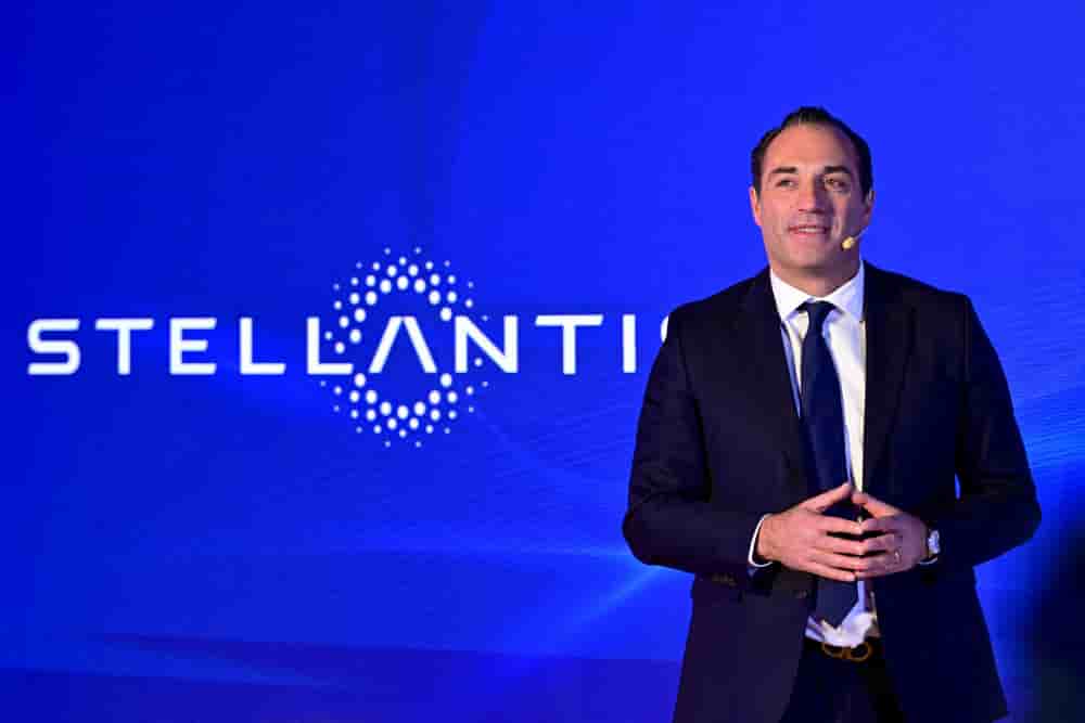 Le PDG de Stellantis, Antonio Filosa, lors d'un événement à Turin (Italie), le 25 novembre.