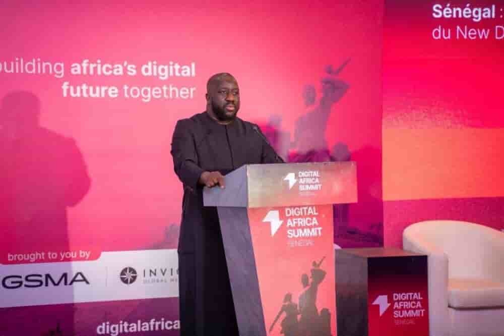 Alioune Sall, ministre de la Communication, des Télécommunications et du Numérique du Sénégal, au Digital Africa Summit à Dakar, le 5 décembre 2025.