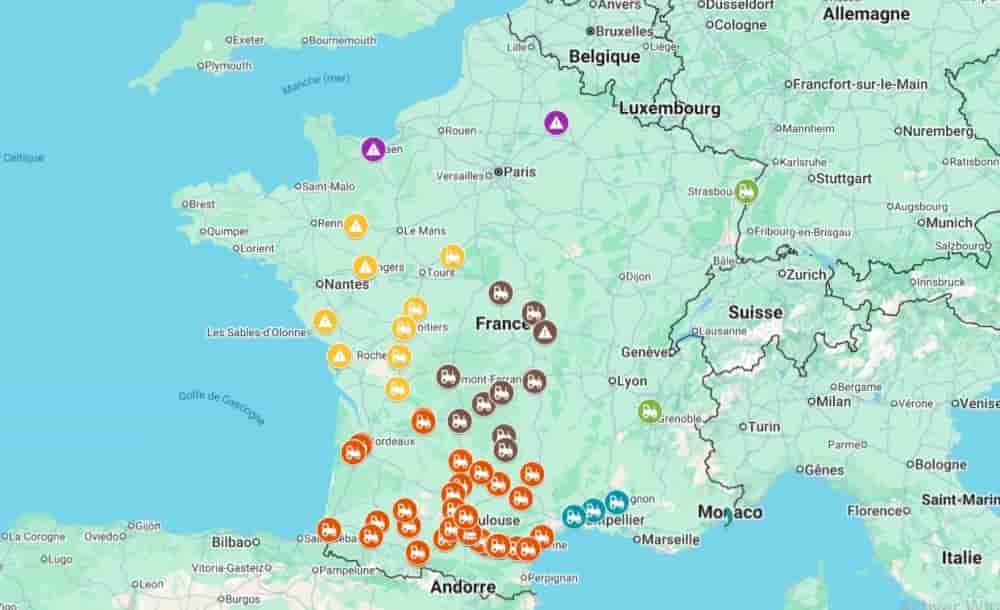 Les blocages de ce mercredi 17 décembre.