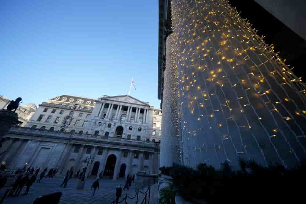 La Banque d’Angleterre, située à Threadneedle Street, à Londres.