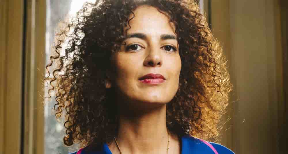 L'écrivaine Leïla Slimani dans les locaux de Gallimard, à Paris, le 21 janvier 2025.