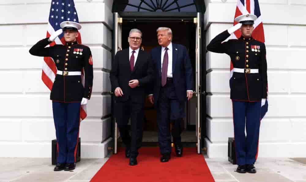 Le Premier ministre britannique, Keir Starmer, au côté du président américain, Donald Trump.