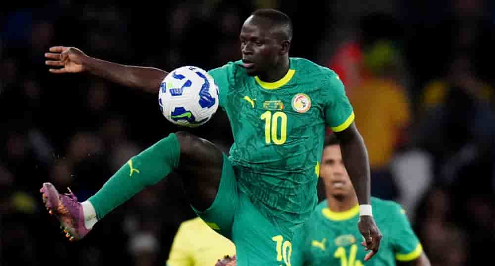 Le sénégalais Sadio Mane pendant un match amical à Londres.