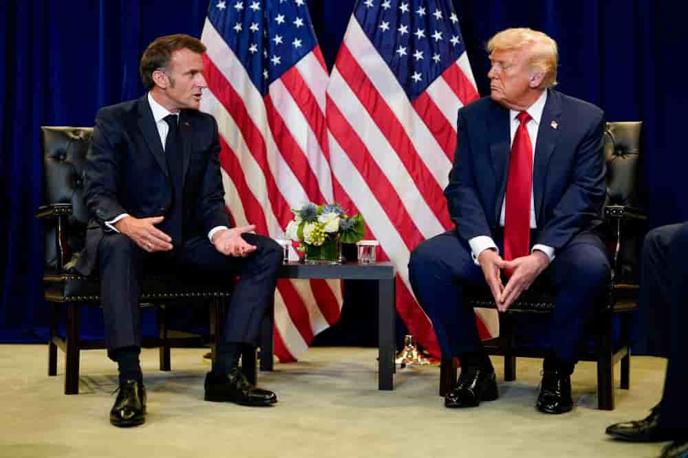Emmanuel Macron et Donald Trump lors de la 80ᵉ Assemblée générale des Nations Unies, à New York, le 23 septembre 2025.