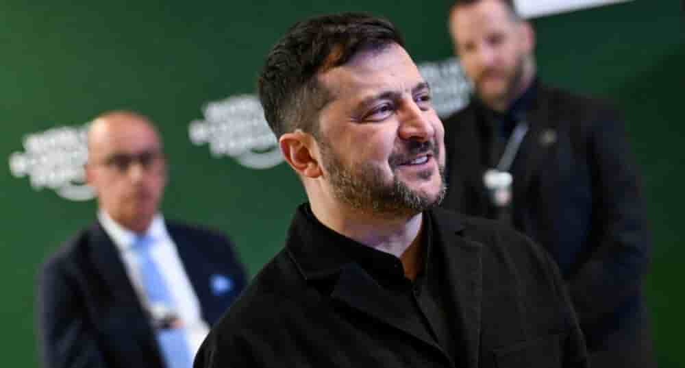 Volodymyr Zelensky à Davos, le 22 janvier.