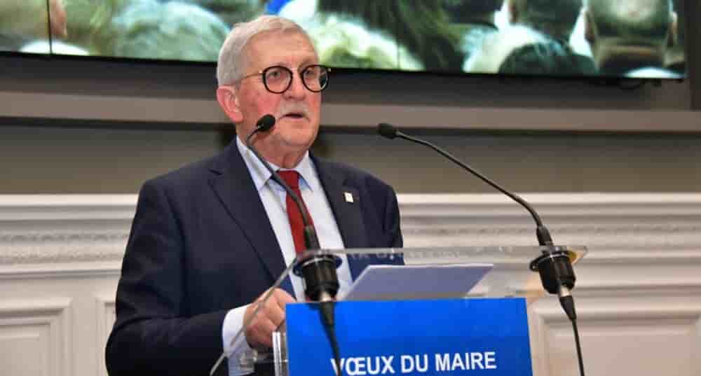 Emile Roger Lombertie, maire de Limoges, adresse ses voeux de fin d'année, le 10 janvier 2025.
