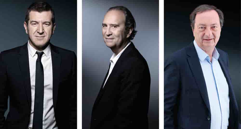 Matthieu Pigasse, Xavier Niel, Michel-Édouard Leclerc.