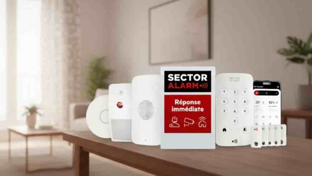 Sector Alarm propose une alarme connectée avec télésurveillance active 24h/24.