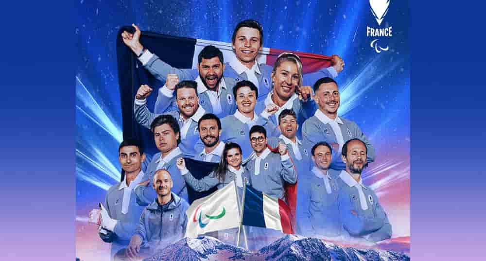 La délégation paralympique des JO de Milan-Cortina.