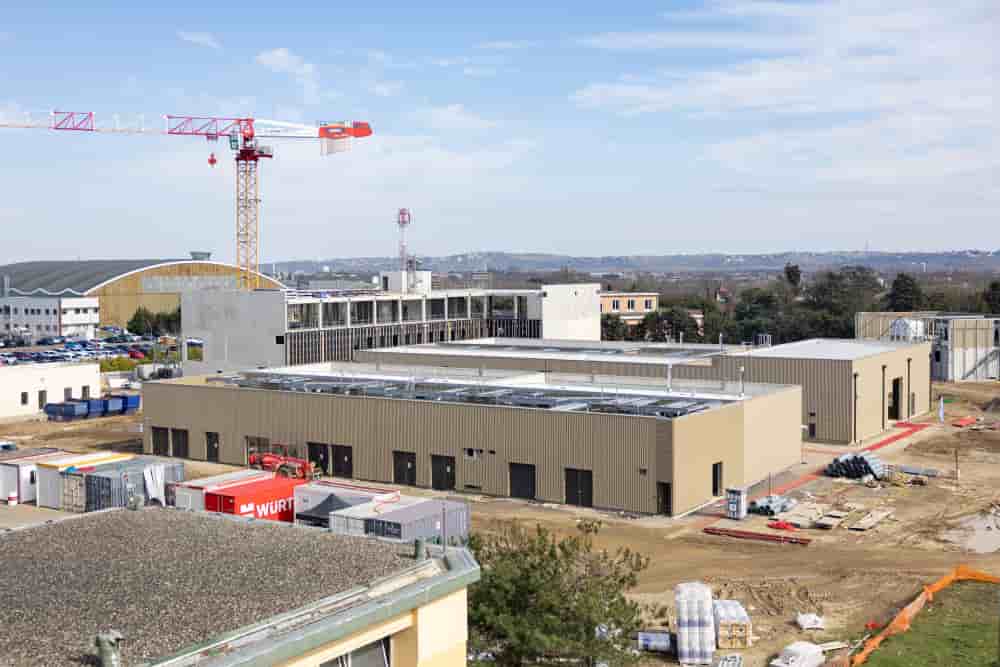 Le Technocampus hydrogène de Francazal en construction au sud de Toulouse.