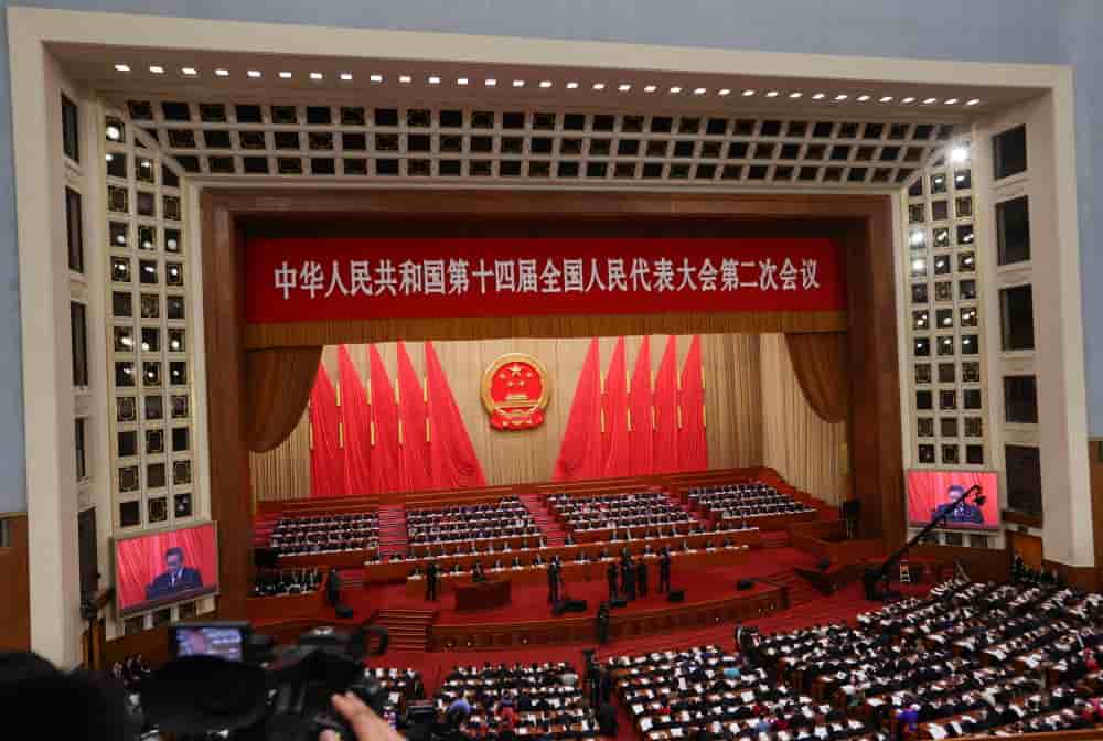 La séance d’ouverture de l’Assemblée populaire nationale (APN) au Grand Hall du Peuple à Pékin, en 2024.