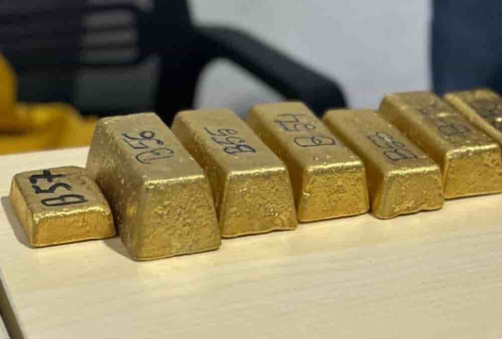 Lingots d'or issus de l'exploitation artisanale en RDC.