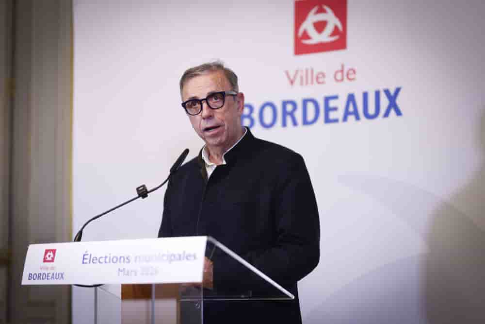 Pierre Hurmic, le maire écologiste de Bordeaux, le 15 mars 2026, à l'issue du premier tour des élections municipales.
