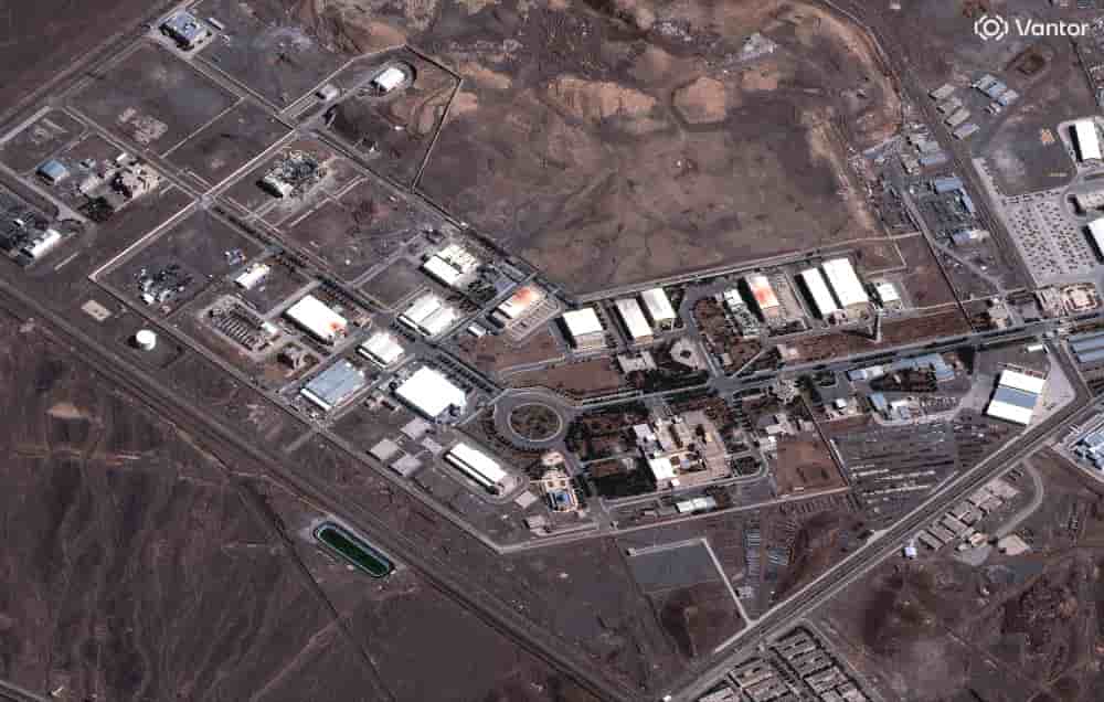 Une image satellite du site nucléaire de Natanz montre des installations d'enrichissement d'uranium, le samedi 7 mars dernier.