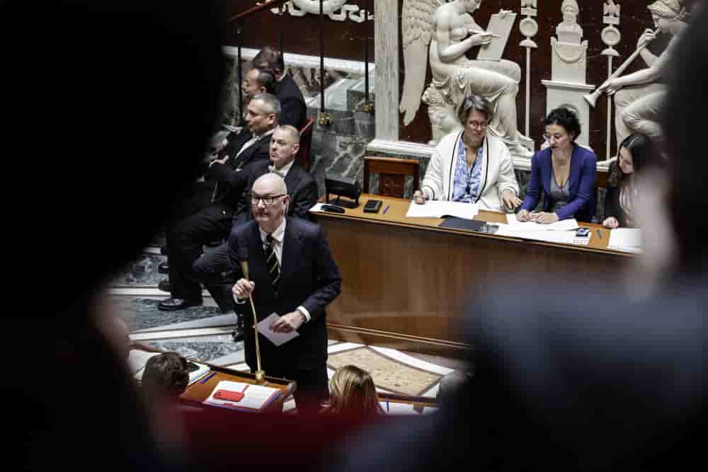 Le ministre de l'Economie Roland Lescure à l'Assemblée nationale ce mardi 24 mars, lors des questions au gouvernement.