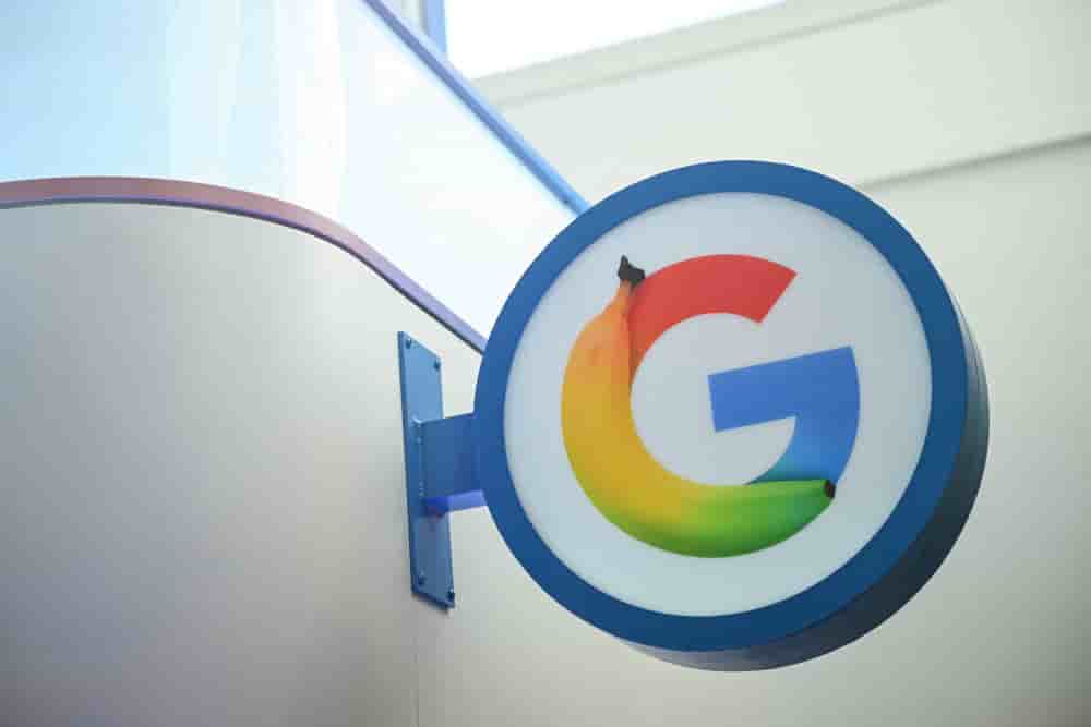Un logo Google spécialement conçu pour l’inauguration du nouveau centre d’intelligence artificielle (IA) de Google à Berlin, en Allemagne, le 5 mars 2026 (photo d’illustration).