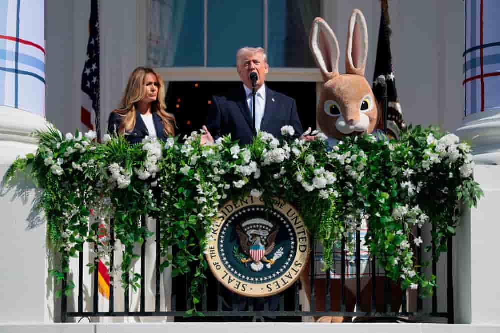 Donald Trump s'est exprimé ce lundi sur l'Iran en marge de la traditionnelle course aux œufs de Pâques à la Maison-Blanche.