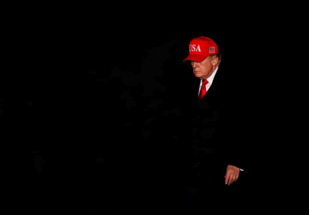 Le président américain Donald Trump arrivant à la Maison Blanche, le 12 avril 2026.