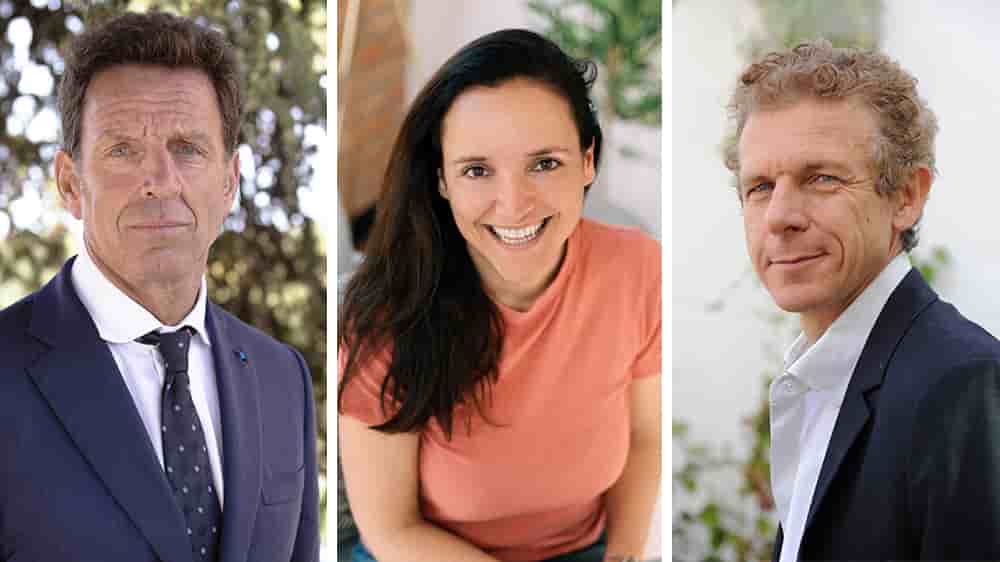 Geoffroy Roux de Bézieux, Pauline Rocafull et Gilles Babinet (de gauche à droite).