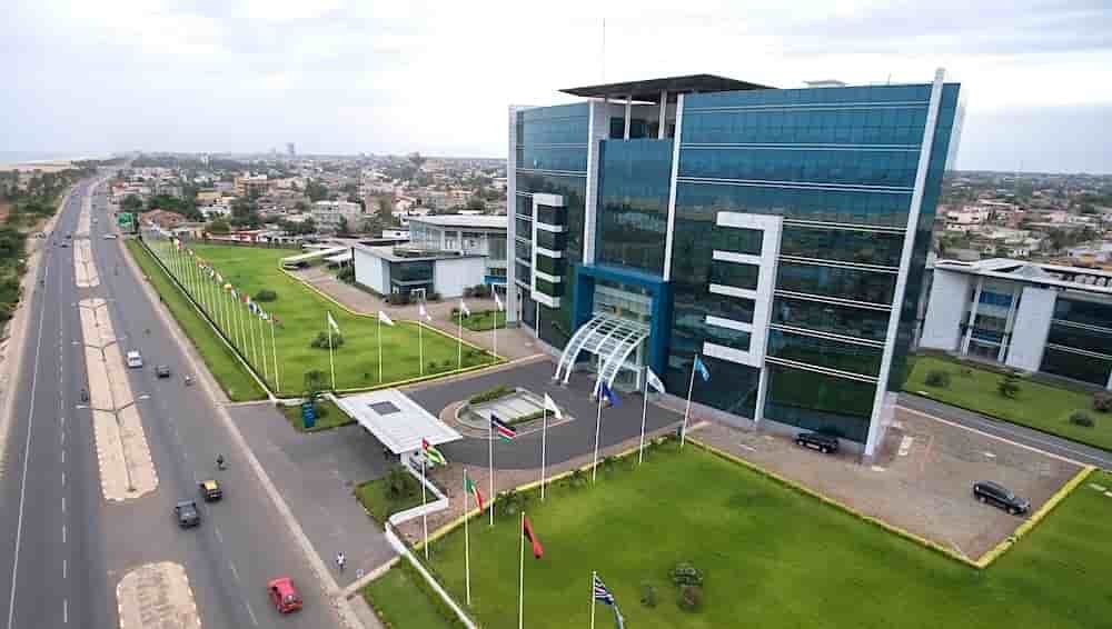 Le siège du groupe Ecobank Transnational Incorporated à Lomé, au Togo.