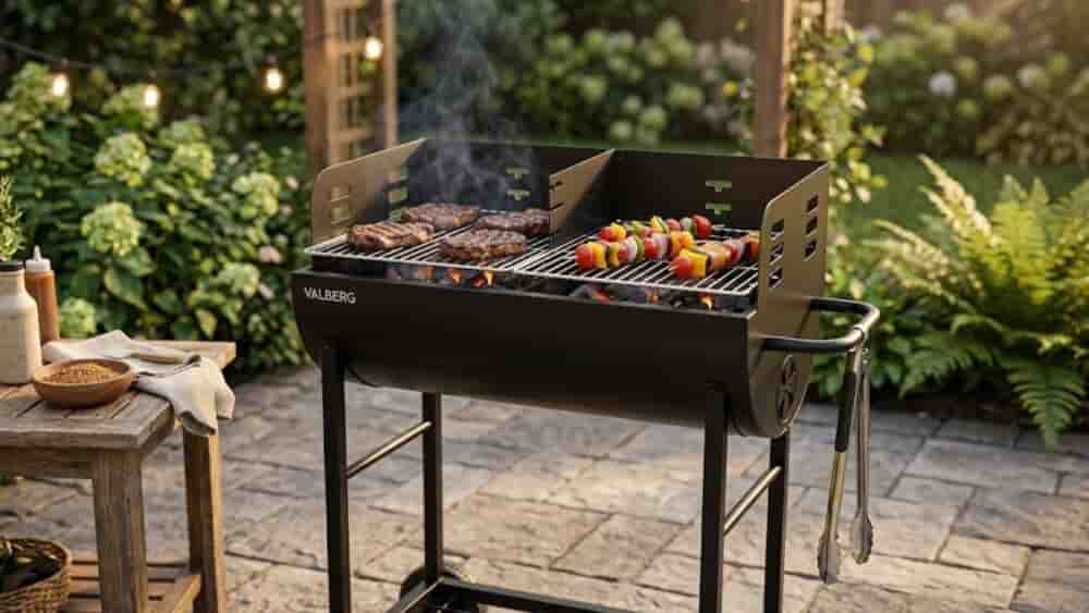 Ce barbecue Valberg permet de cuisiner pour 8 à 10 personnes avec une surface de cuisson généreuse.