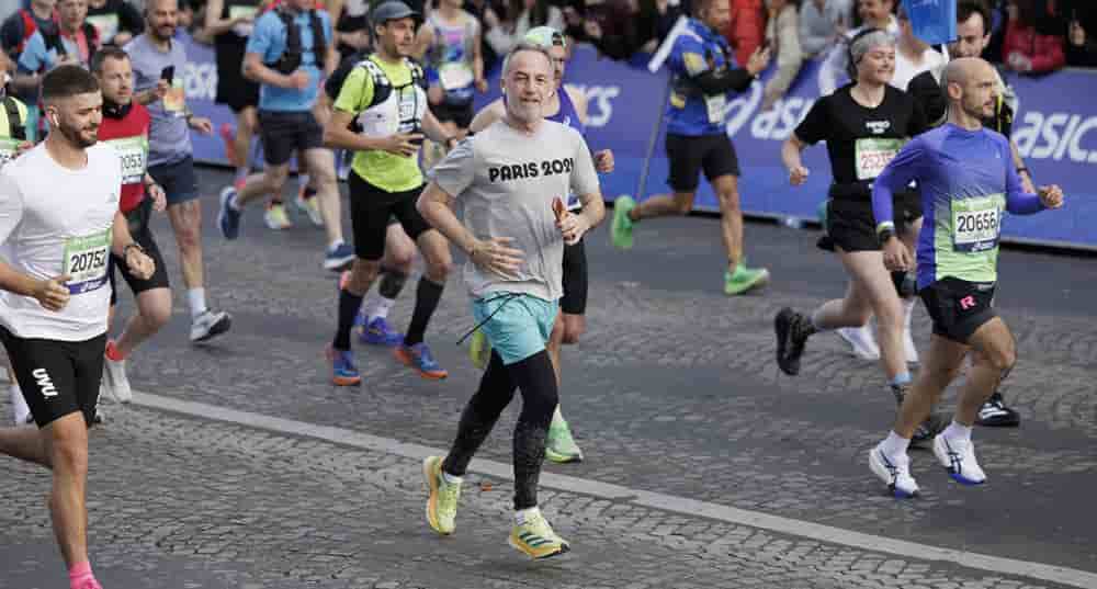 Emmanuel Grégoire, Maire de Paris durant la 49ème édition du Marathon de Paris.