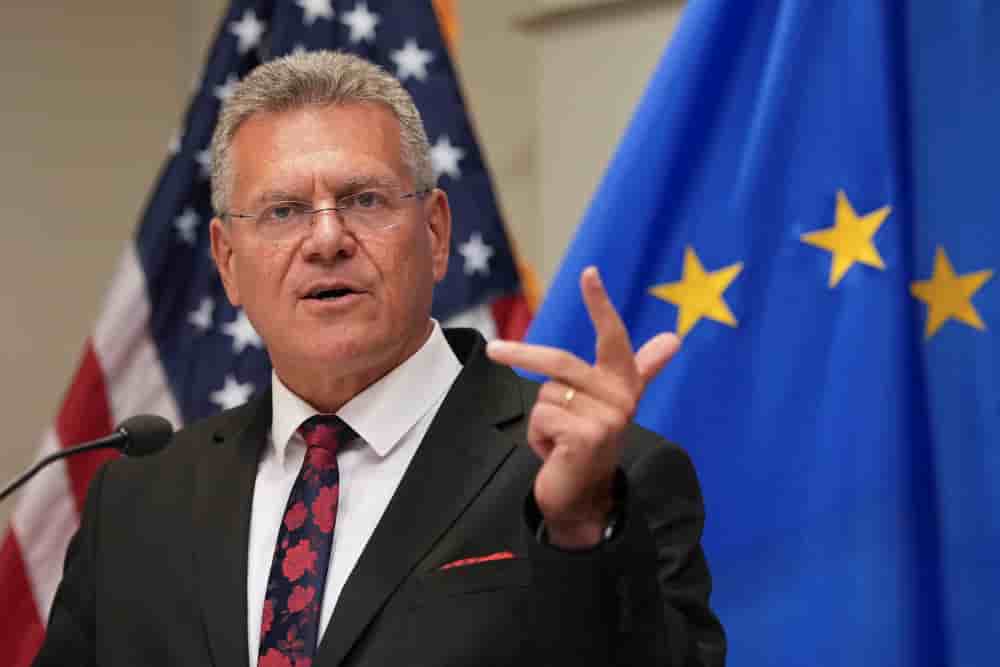 Le commissaire européen au Commerce, Maros Sefcovic.