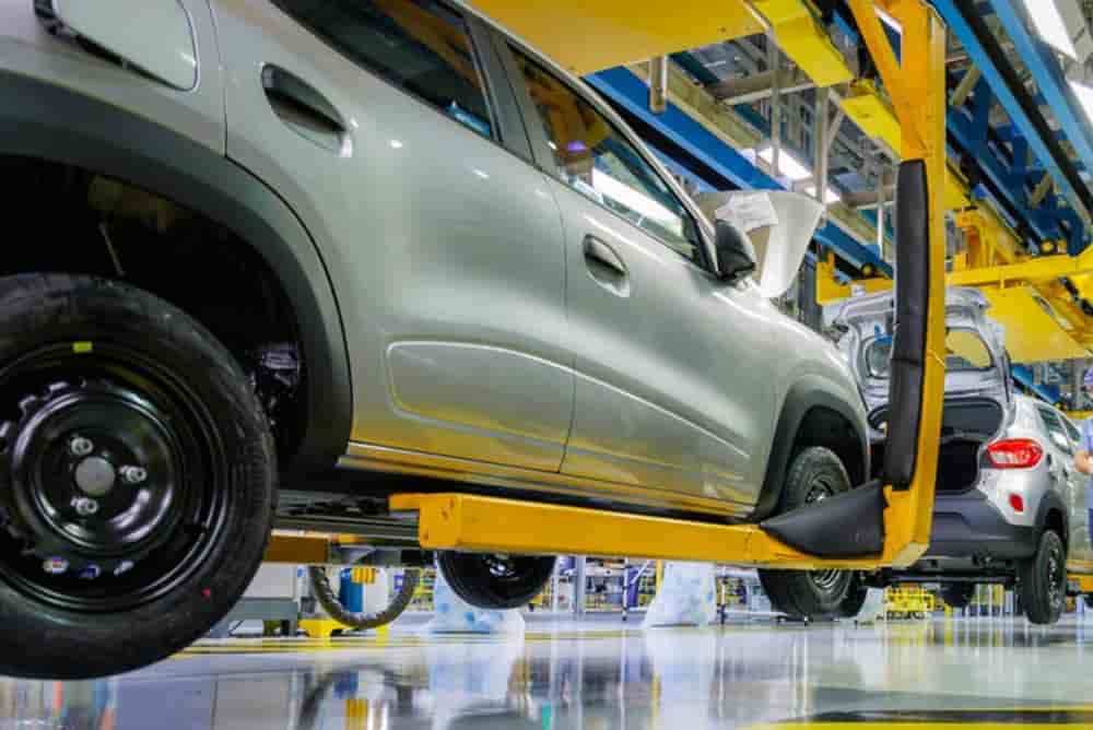 Une ligne de construction automobile.