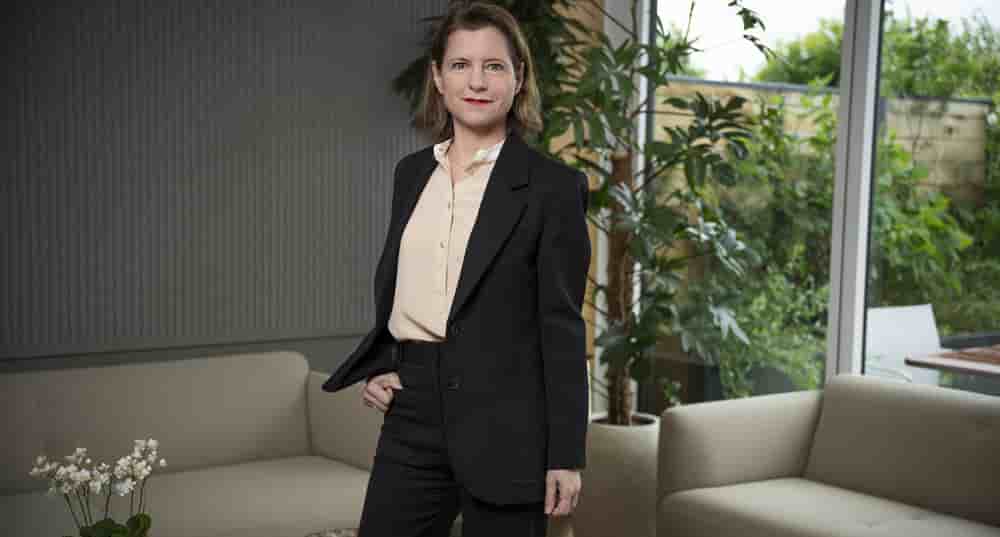Catherine Mac Gregor, directrice générale d'Engie, au siège de la société, le Campus Engie, à La Garenne-Colombes (Hauts-de-Seine), le 6 mai 2026