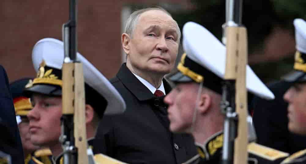 Le président russe Vladimir Poutine lors de la cérémonie du Jour de la victoire, à Moscou, le 9 mai 2026.