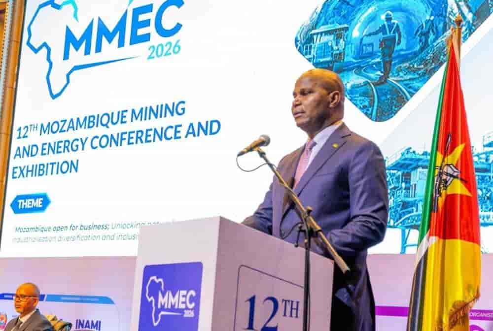 Le président du Mozambique, Daniel Chapo, lors de la 12e édition de la Mozambique Mining and Energy Conference and Exhibition.