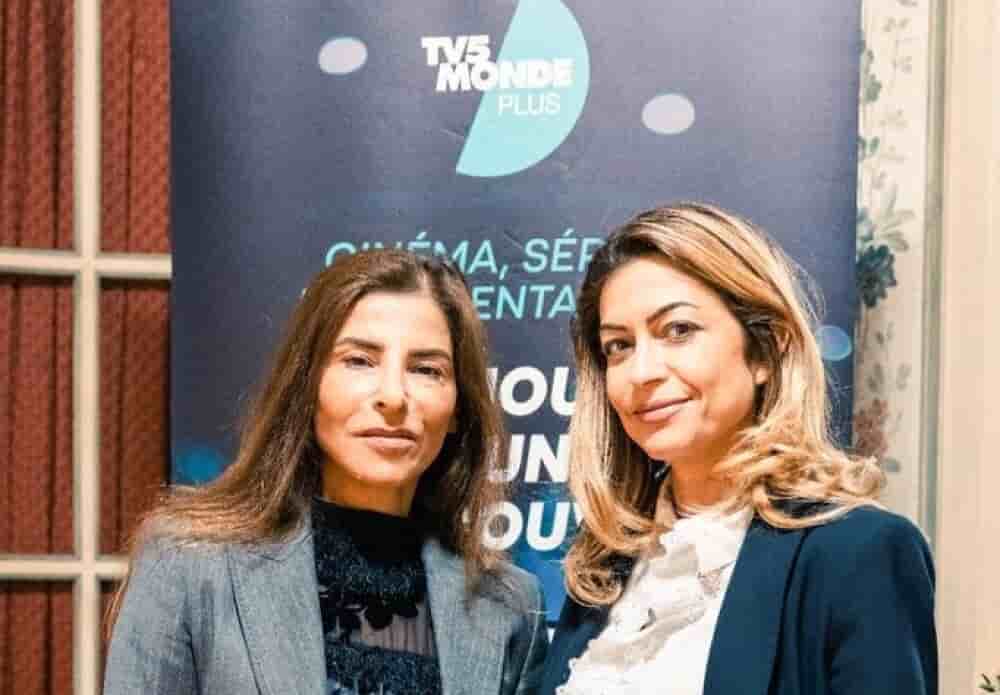 Samira Sitail, ambassadrice du Royaume du Maroc auprès de la République de France et Kim Younes, PDG de TV5Monde.
