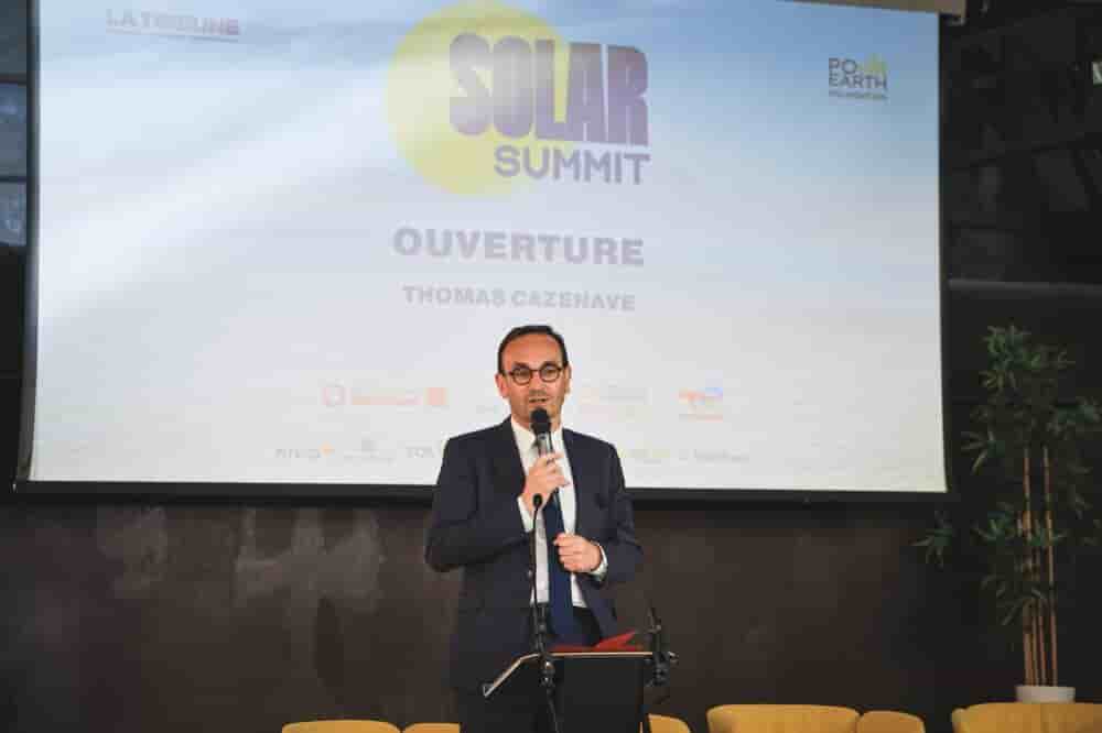 Thomas Cazenave, maire de Bordeaux et président de Bordeaux Métropole, en ouverture du Solar Summit le jeudi 21 mai.
