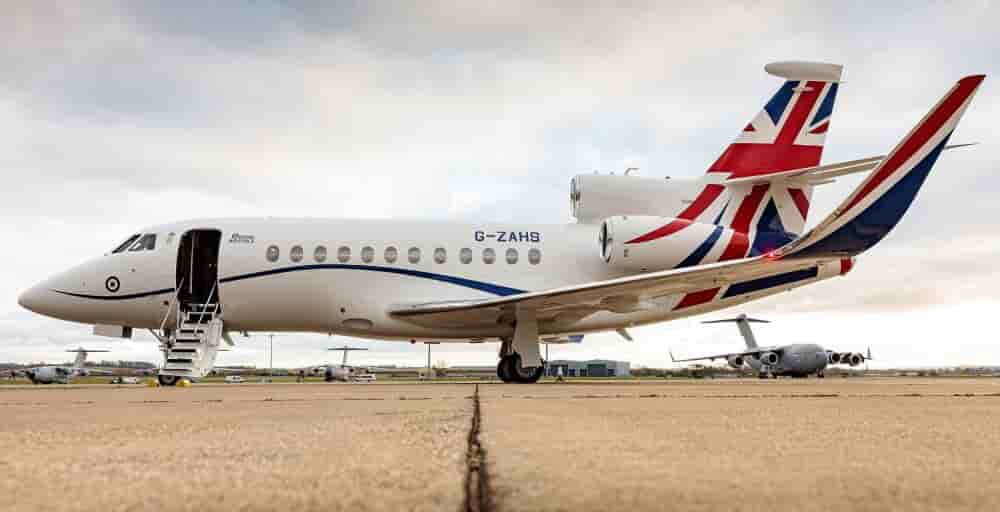 Un Falcon 900LX de la RAF