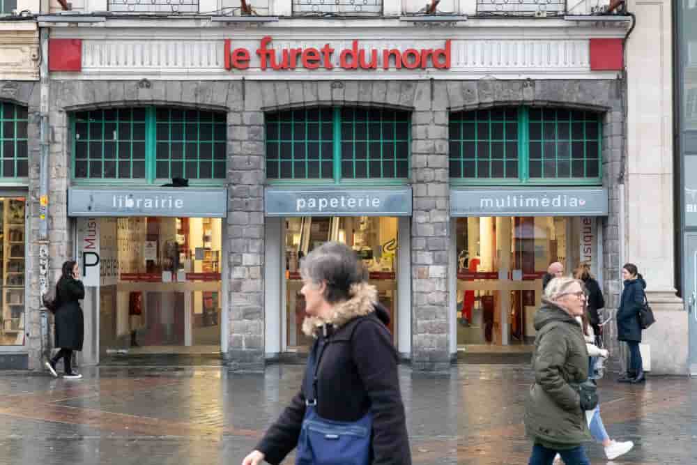 La librairie, le Furet du Nord à Lille.