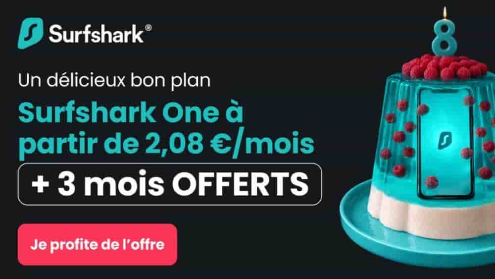 Le pack Surfshark One inclut un VPN, un antivirus et des outils de protection des données personnelles.