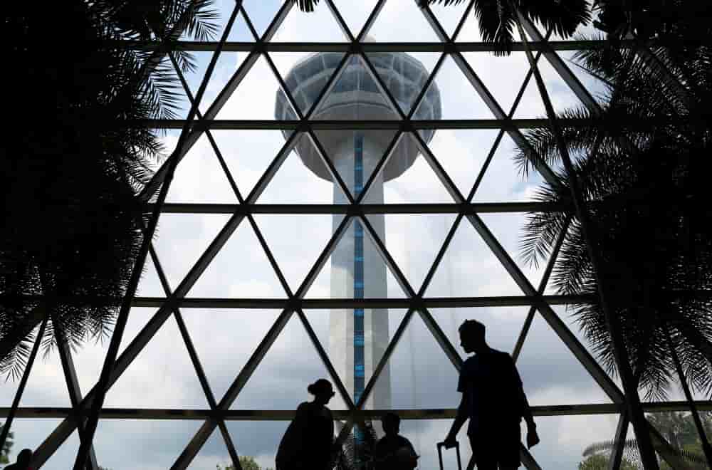 La tour de contrôle de l'aéroport Jewel Changi