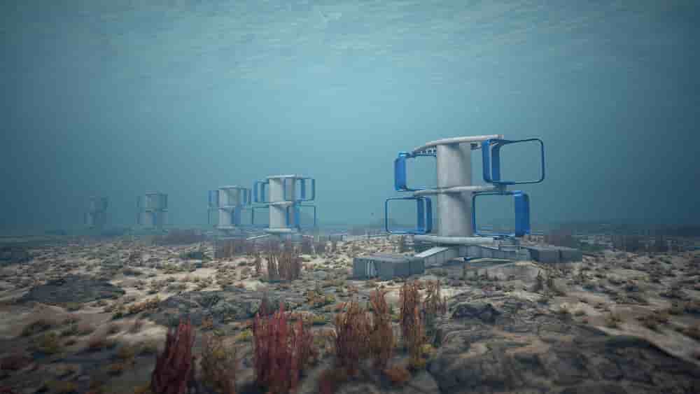 La centrale hydrolienne FloWatt permettra de produire chaque année l’équivalent de la consommation électrique de 20 000 Français pendant vingt ans.