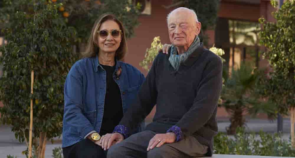 Edgar Morin et son épouse Sabah Abouessalam.