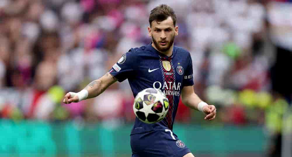 Khvicha Kvaratskhelia, le 30 mai 2026 pendant la rencontre du PSG contre Arsenal.