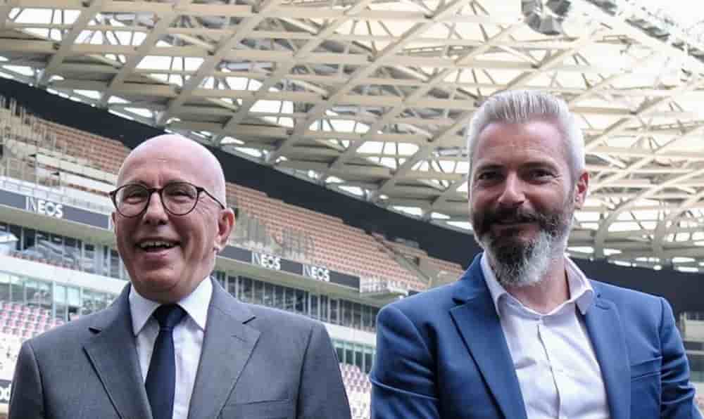 Le Maire de Nice, Éric Ciotti - ici avec le président de l'UPE06 Franck Cannata - a promis de poursuivre les investissements liés aux logements, après l'arrêt du projet de village olympique