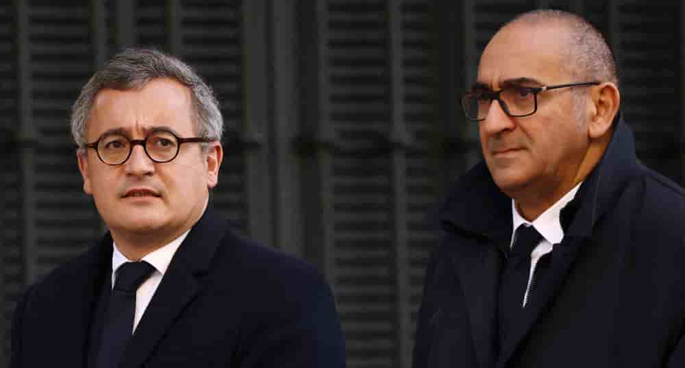 Le ministre de la Justice Gérald Darmanin et le minsitre de l'Intérieur, Laurent Nunez.
