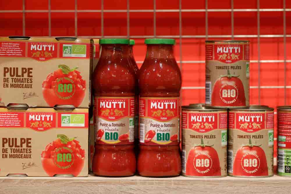 Des produits Mutti.