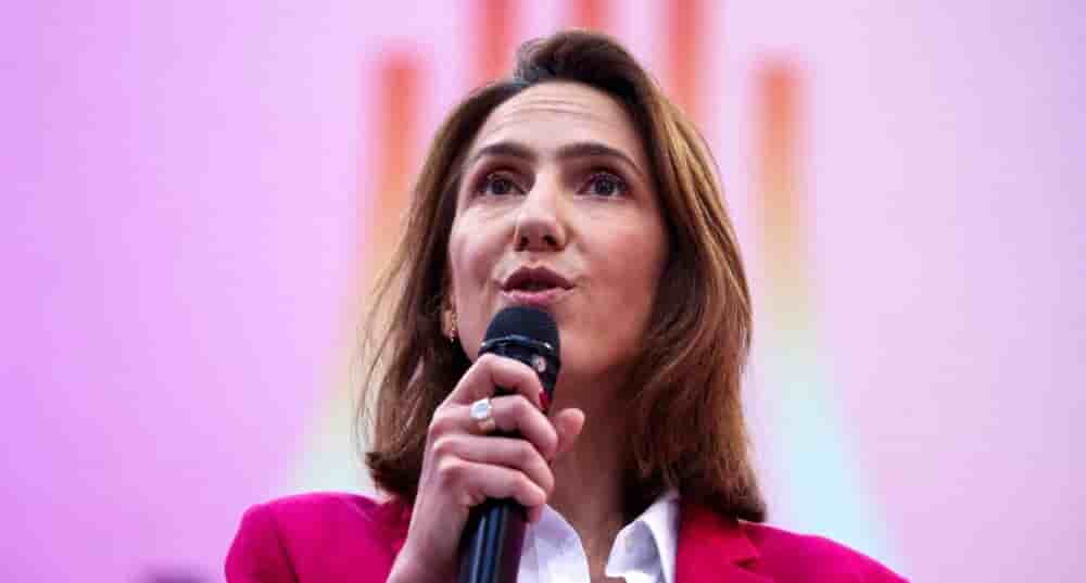 Valérie Hayer, le 6 avril 2025.
