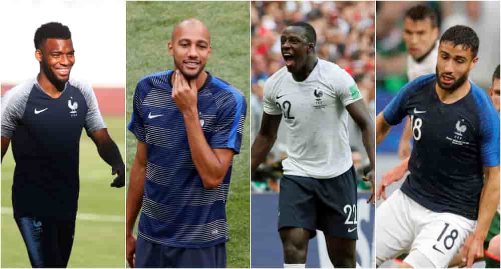 Thomas Lemar, , Steven Nzonzi, Benjamin Mendy et Nabil Fekir.