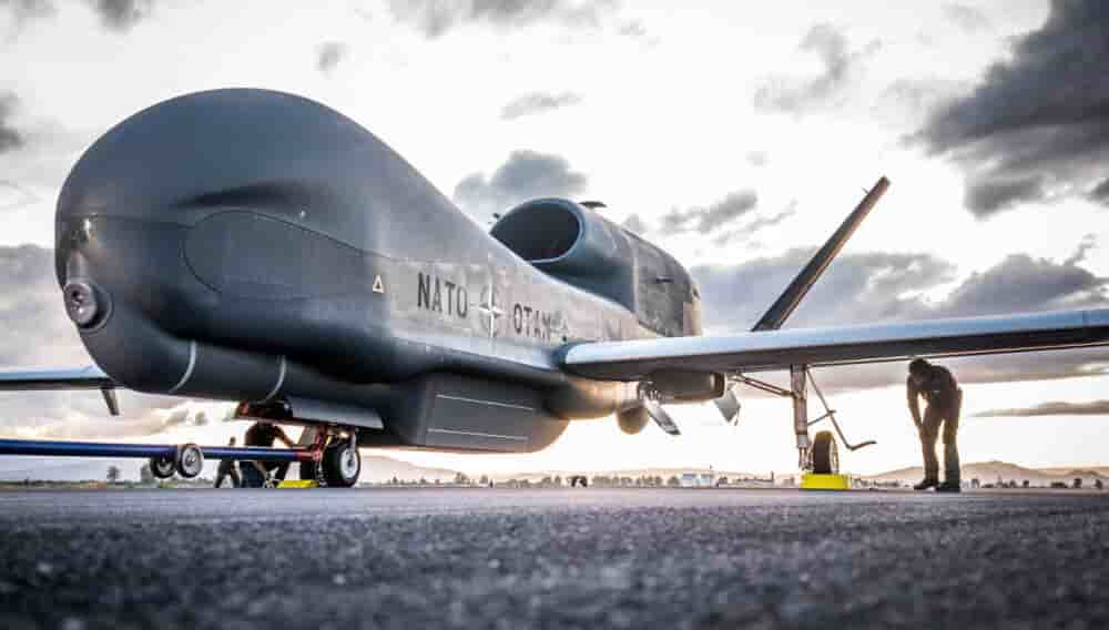 Un drone RQ-4 de l'OTAN