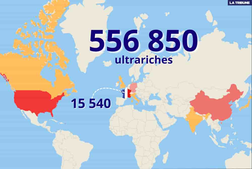 À 556 850, la population mondiale des ultrariches, personnes dont la fortune dépasse les 30 millions de dollars, a atteint un niveau record en 2025.