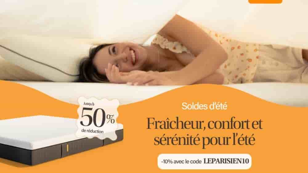 Cette promotion de 50 % est proposée du 24 juin au 21 juillet sur l'ensemble « Prêt à rêver Premium » dans le cadre des Soldes d'été Emma.