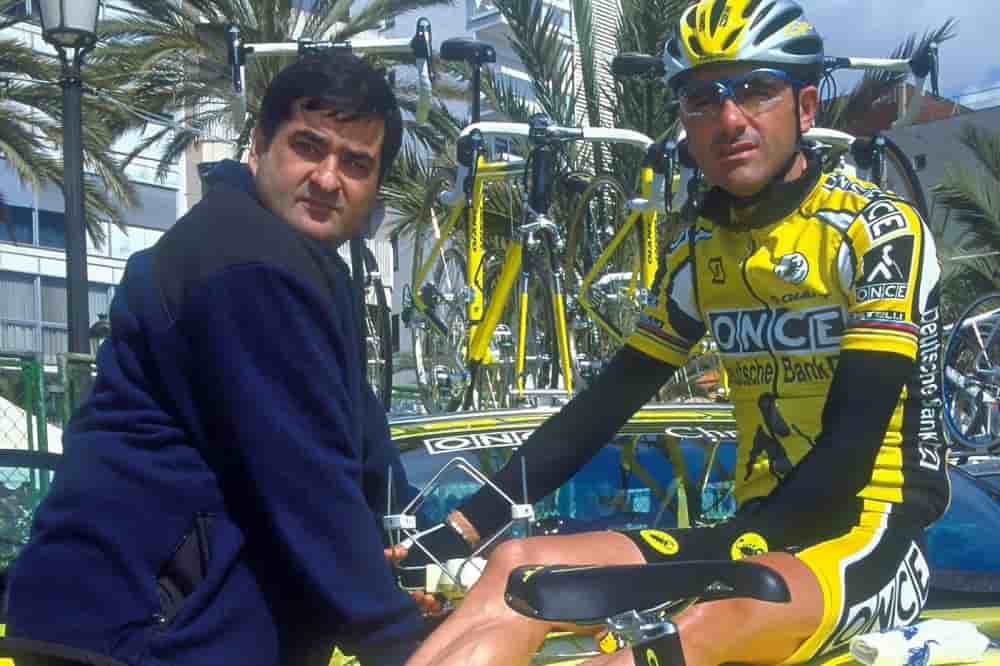 Manolo Saiz et Laurent Jalabert en 2000.