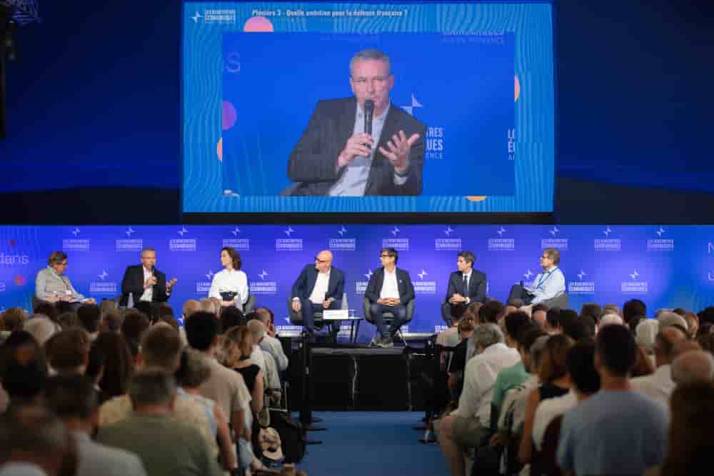 Éric Béranger, PDG de MBDA, lors de la table ronde "Quelle ambition pour la défense française ?"